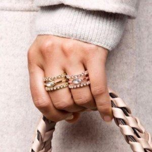 LUV AJ Marquise GORGEOUS Statement Ring in Rose Gold Rachel Zoe BOS/Curateur